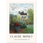 Claude Monet - A corner of the Garden with Dahlias poster