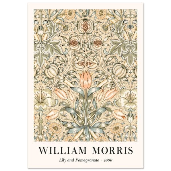 William Morris - Lily and Pomegranate 1886 poster