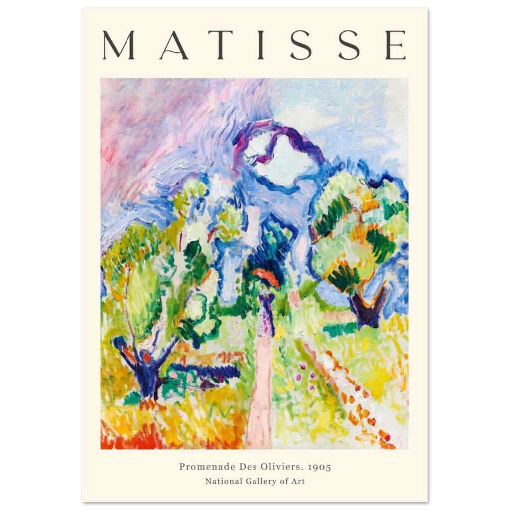 Matisse - Promenade des Oliviers 1905 poster