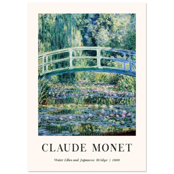 Claude Monet - Water Lilies and Japanese Bridge poster