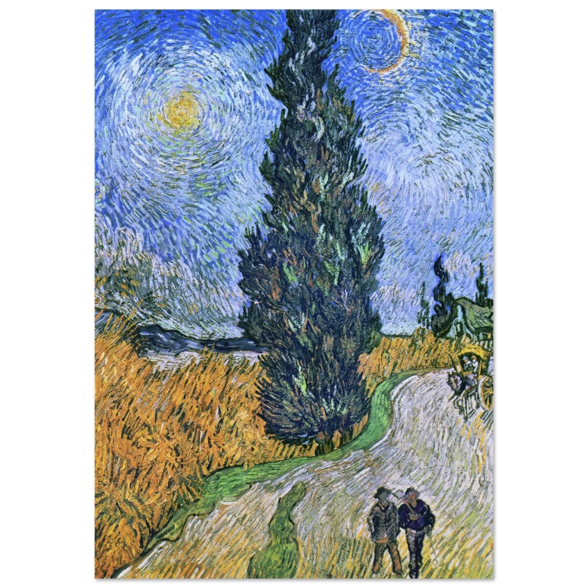 Vincent van Gogh - Landweg in de Provence bij nacht Poster