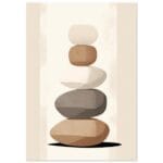 Japandi Stacked Stones poster