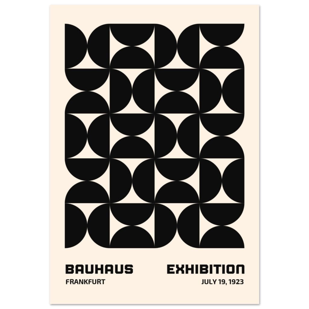 Bauhaus - 19 juli 1923 Zwart poster