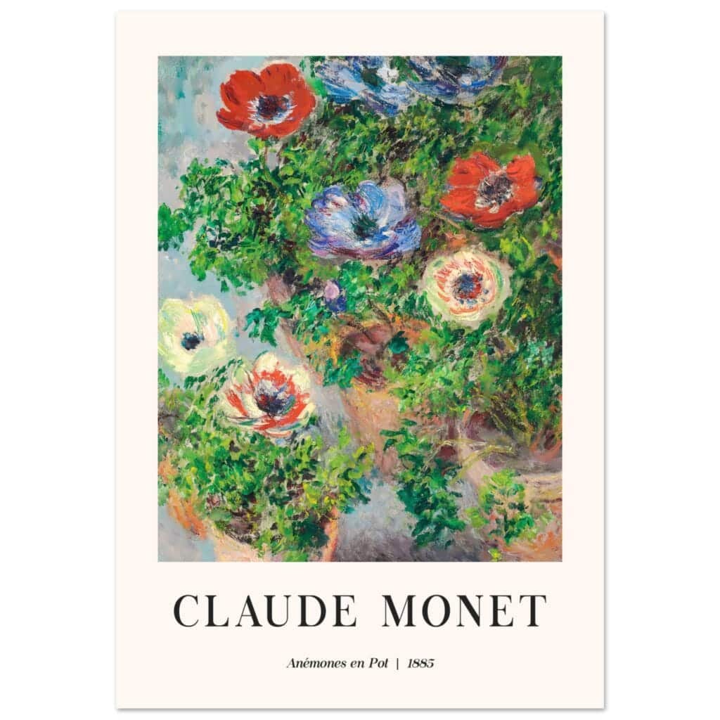 Claude Monet - Anémones en Pot poster