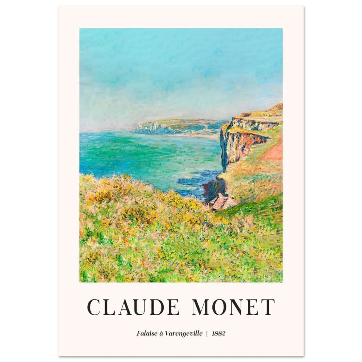 Claude Monet - Falaise à Varengeville poster