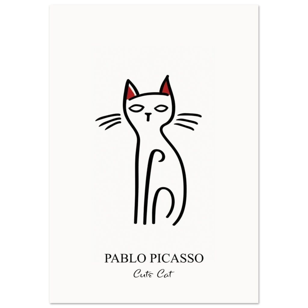 Pablo Picasso - Cute cat poster