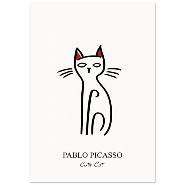 Pablo Picasso - Cute cat poster