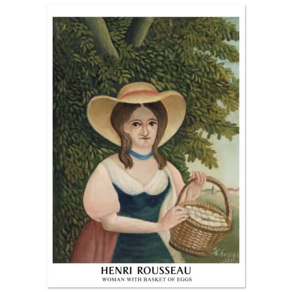 Henri Rousseau - Woman with basket of eggs poster