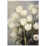 White tulips poster