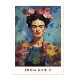 Frida Kahlo - Painted Floral Portrait Poster