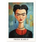 Frida Kahlo - Painted Artistic Portrait Poster