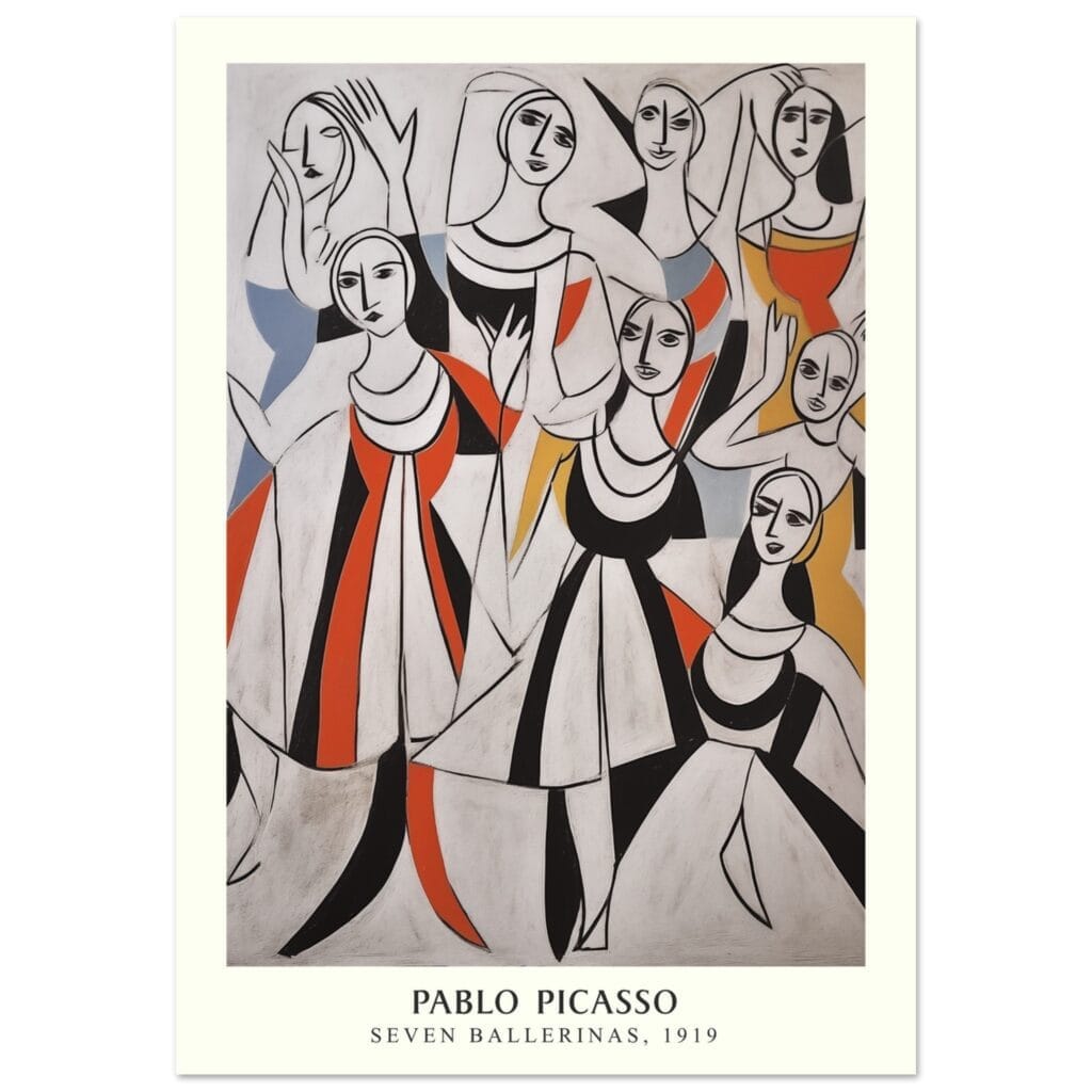 Pablo Picasso - Seven ballerinas poster