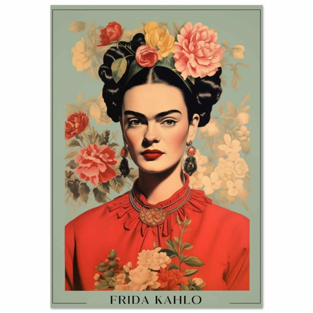 Frida Kahlo - Botanical Portrait Poster