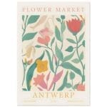 Flower market - Antwerp poster