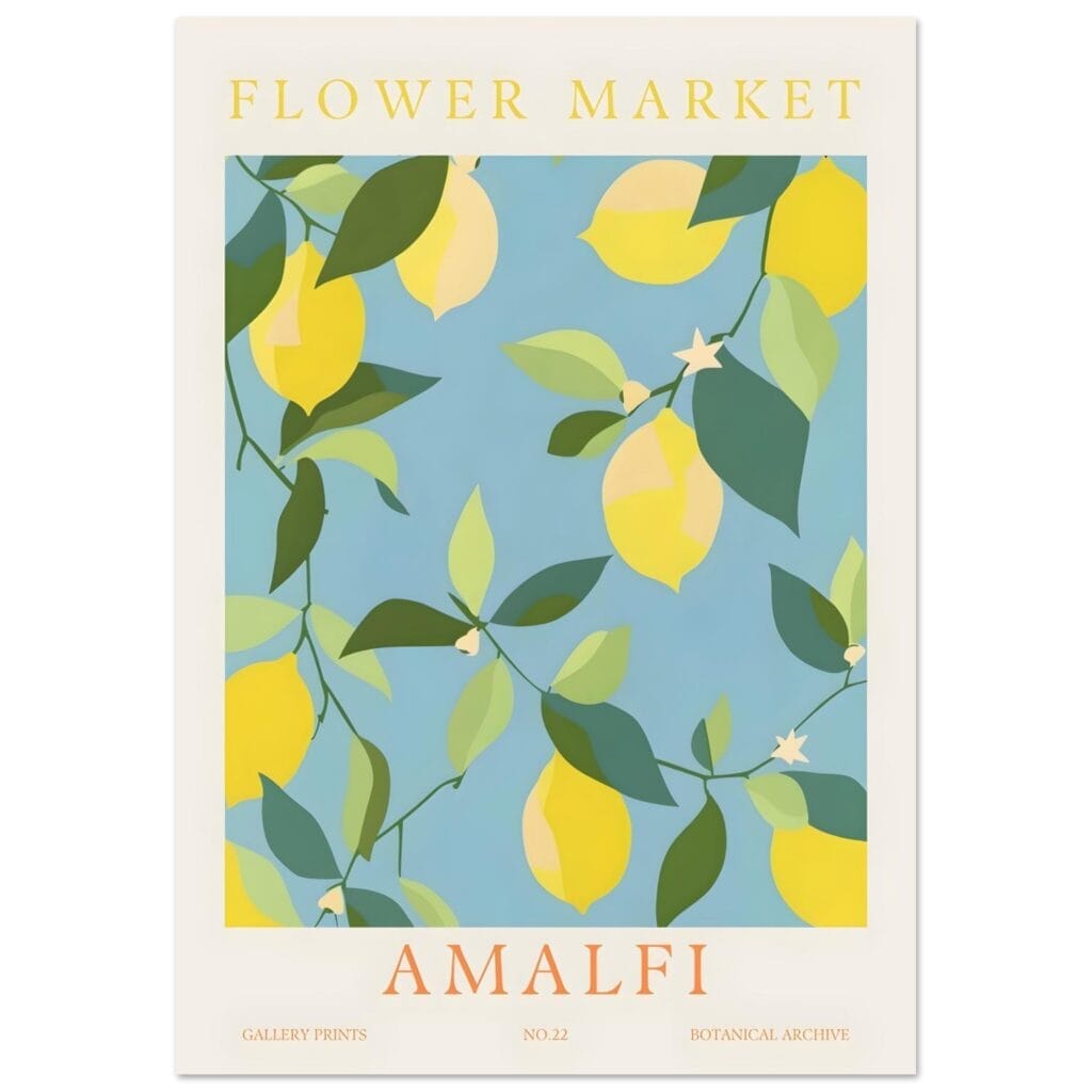 Flower market - Amalfi poster