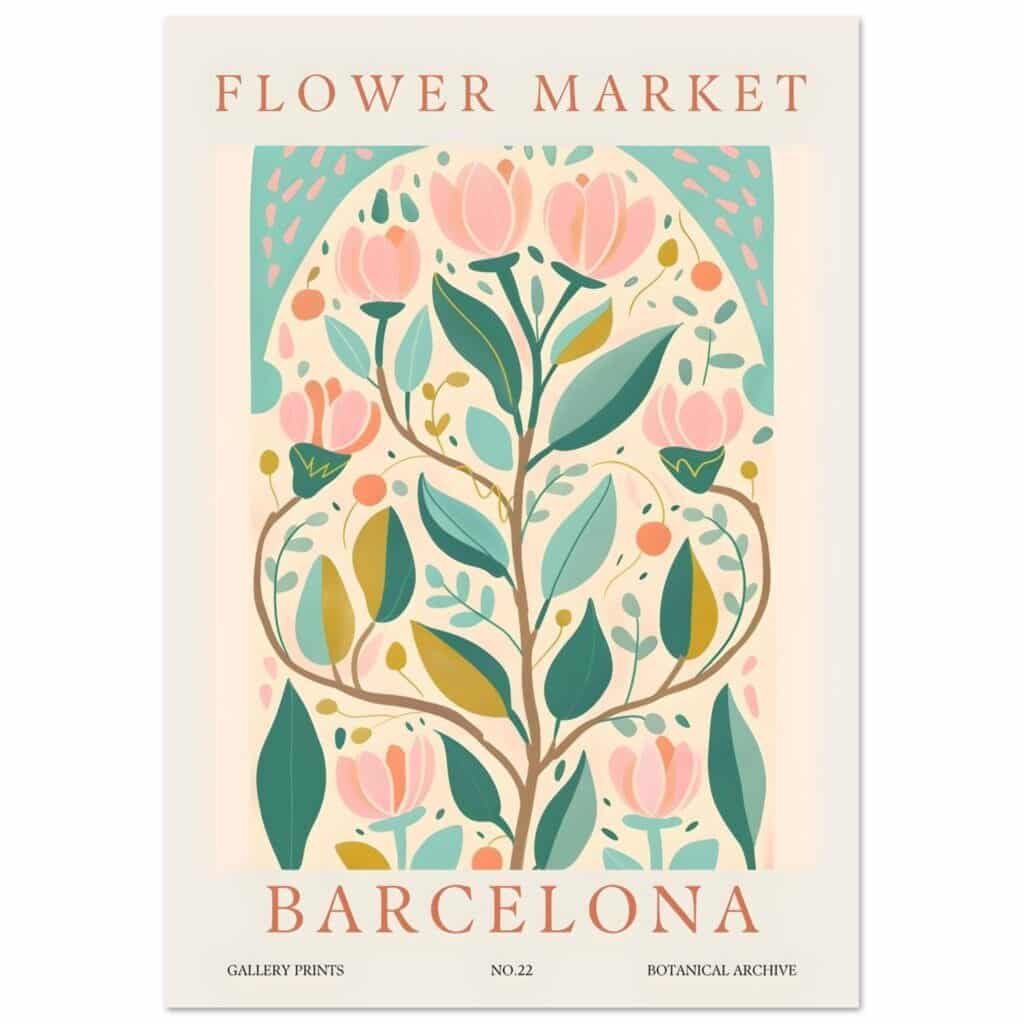 Flower market - Barcelona poster