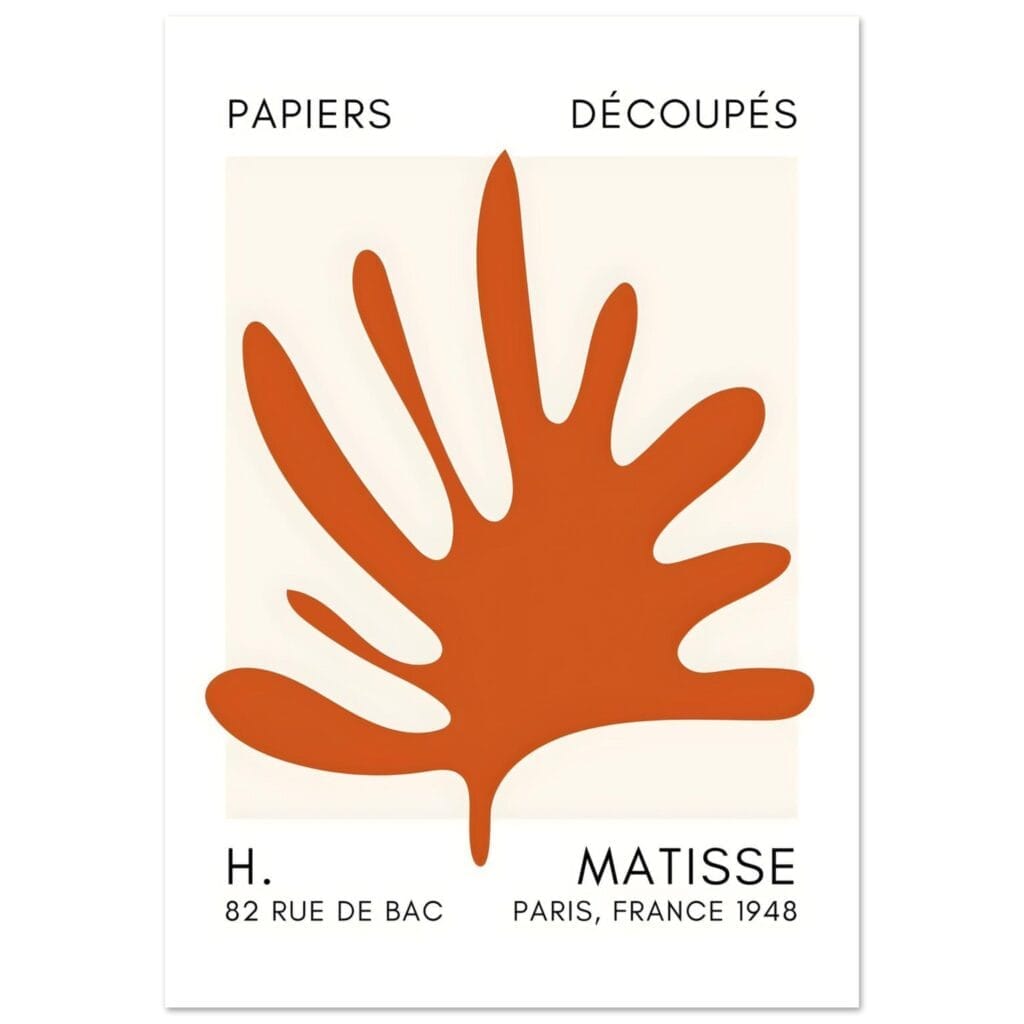 Matisse – Coral drift orange poster