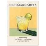 Tommy's Margarita cocktail - Ingrediënten poster