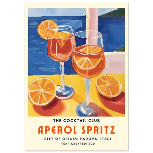 Aperol Spritz - The cocktail club I poster