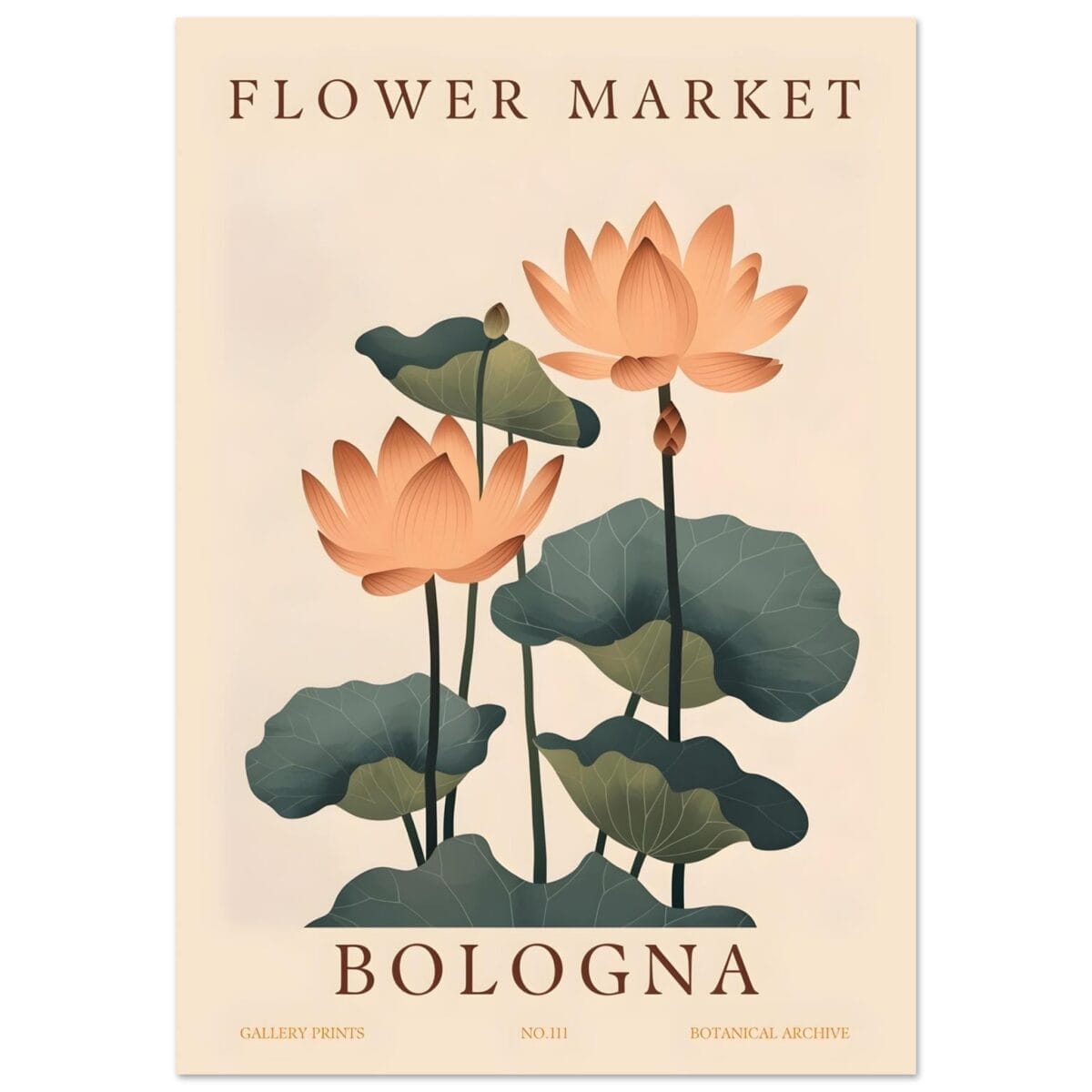 Flower market - Bologna poster