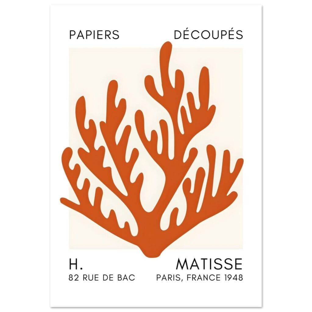 Matisse – Coral harmony orange poster