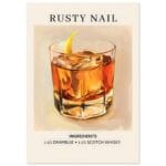 Rusty Nail cocktail - Ingredients poster