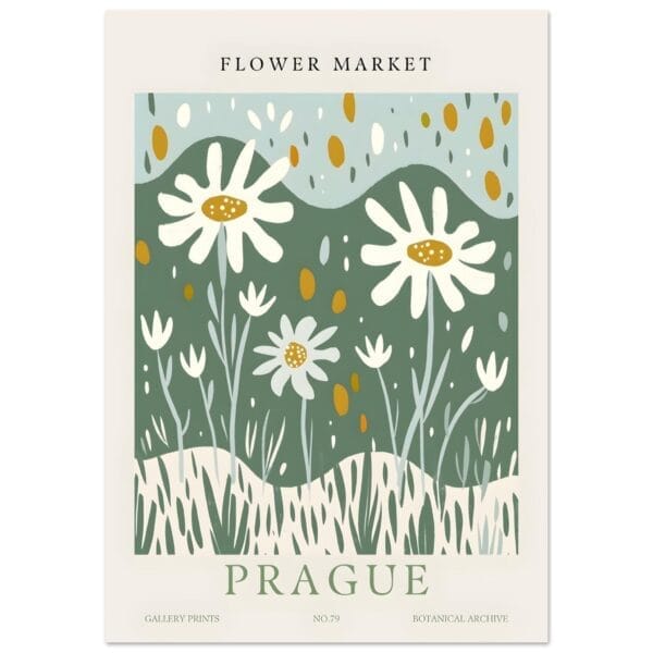 Flower market - Prague II poster