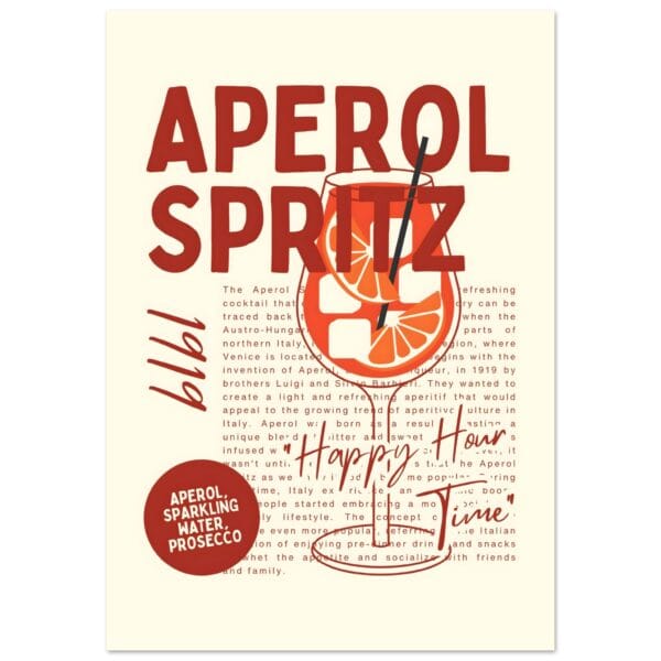 Aperol Spritz - Happy hour poster