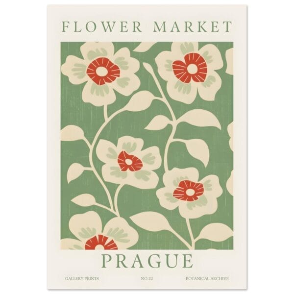 Flower market - Prague I poster