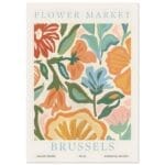 Flower market - Brussels poster