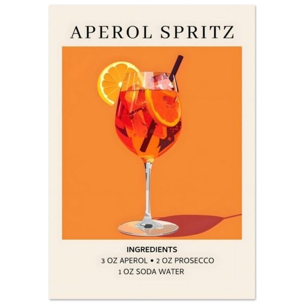 Aperol Spritz - Ingrediënten poster