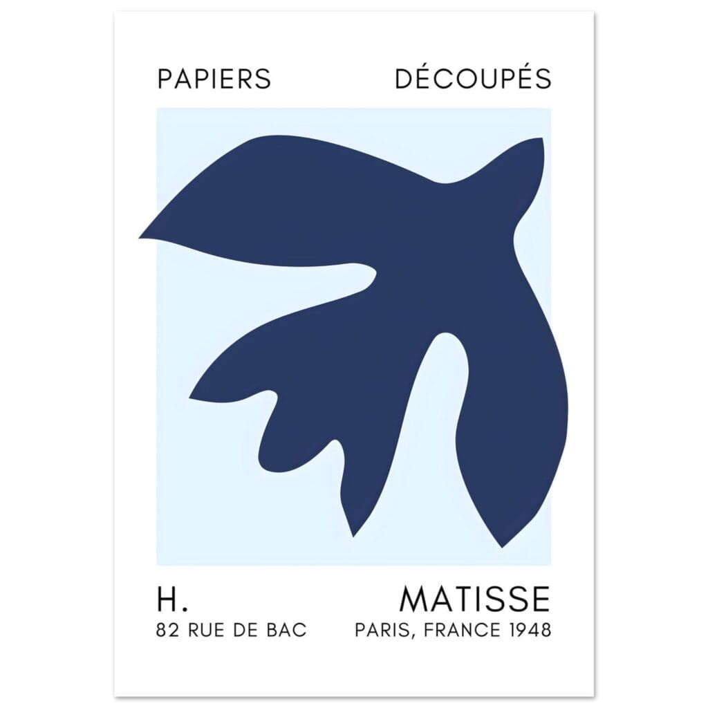 Matisse – Floating forms navy blue I poster