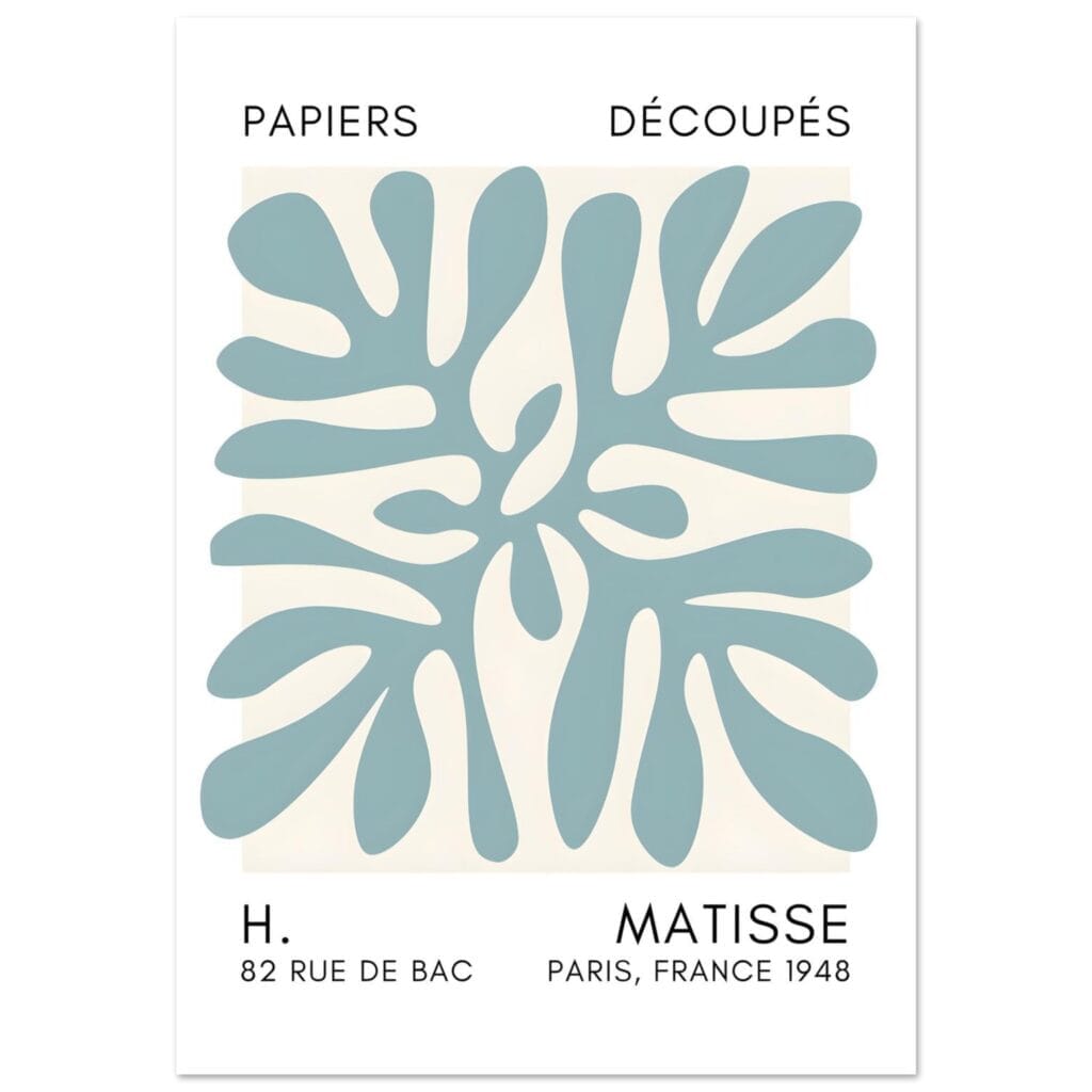 Matisse - Deep ocean turquoise poster