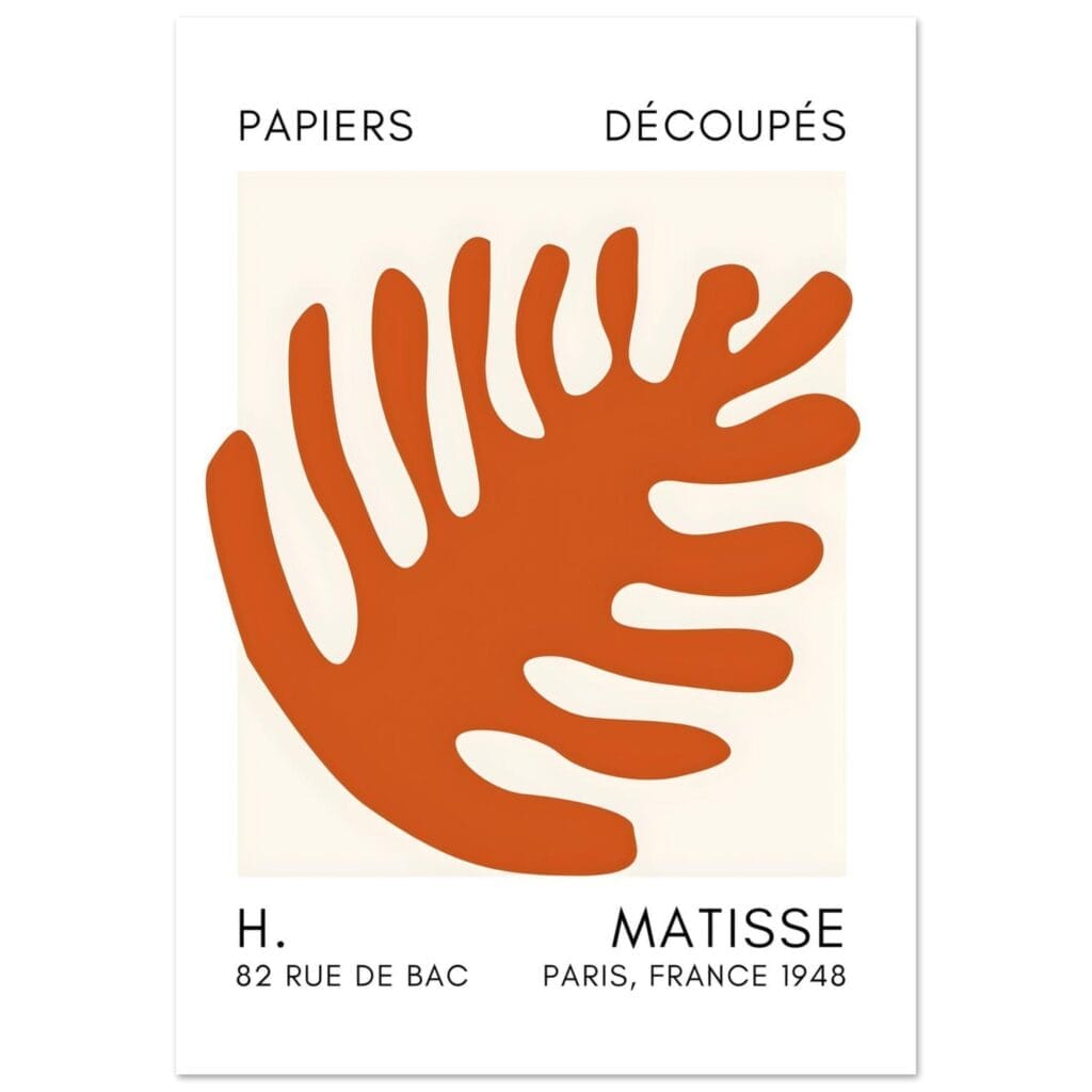 Matisse – Coral bloom orange poster