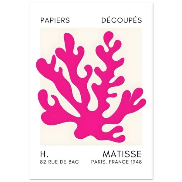 Matisse – Saltflower shapes pink poster