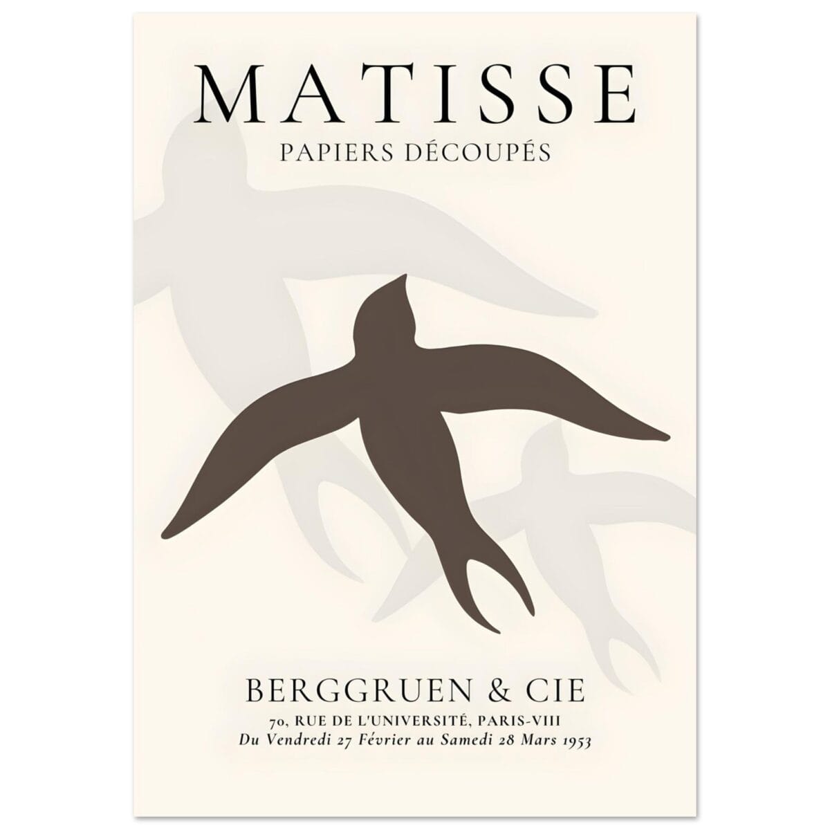 Matisse - Birds silhouettes poster