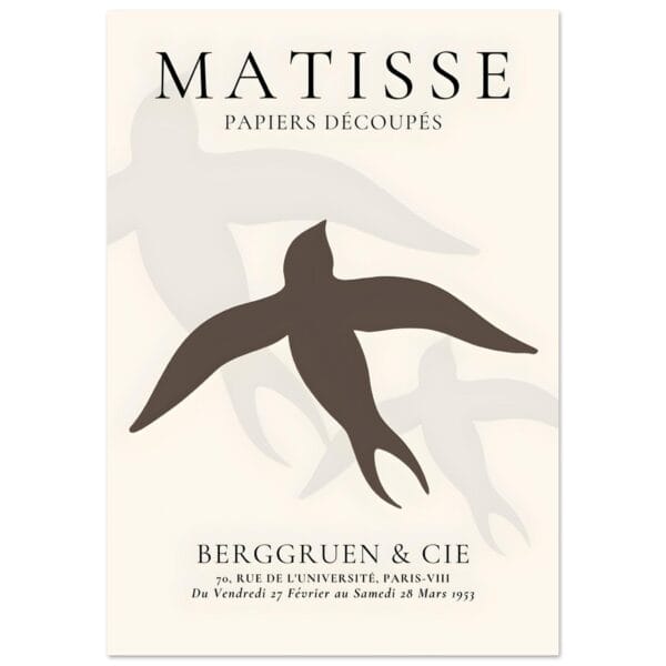 Matisse - Birds silhouettes poster