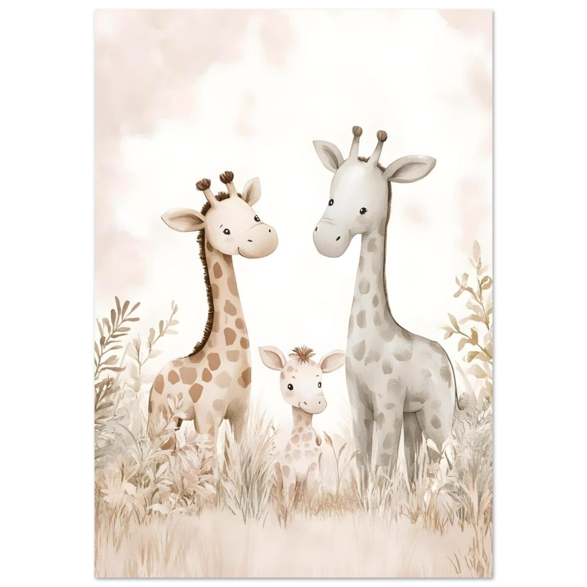 Giraffen familie poster
