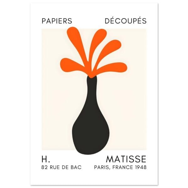 Matisse - Ocean flower orange poster