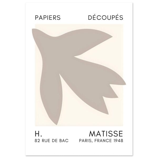 Matisse – Shapes in the air grey poster