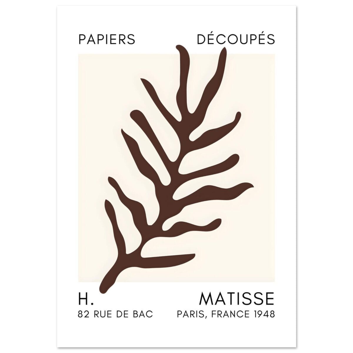 Matisse – Ocean flora brown poster