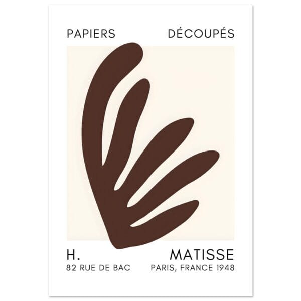 Matisse – Aquatic impression brown poster