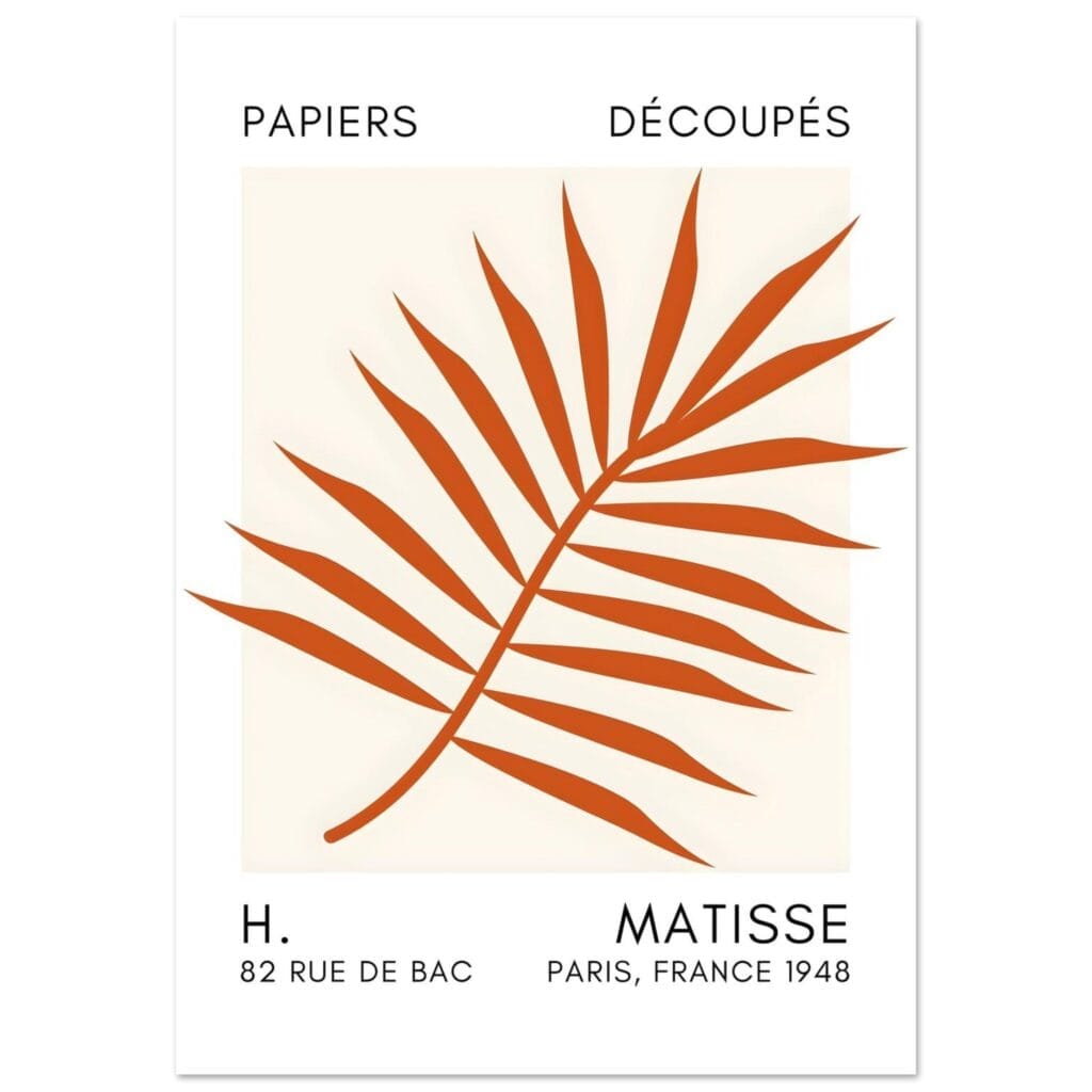 Matisse – Floral reef orange poster