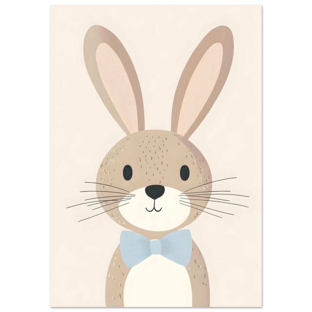 Konijn met strik poster