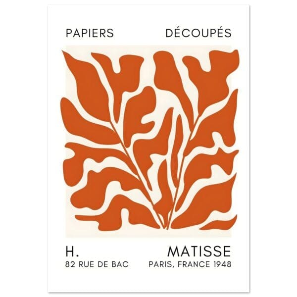 Matisse – Seabed shapes orange poster