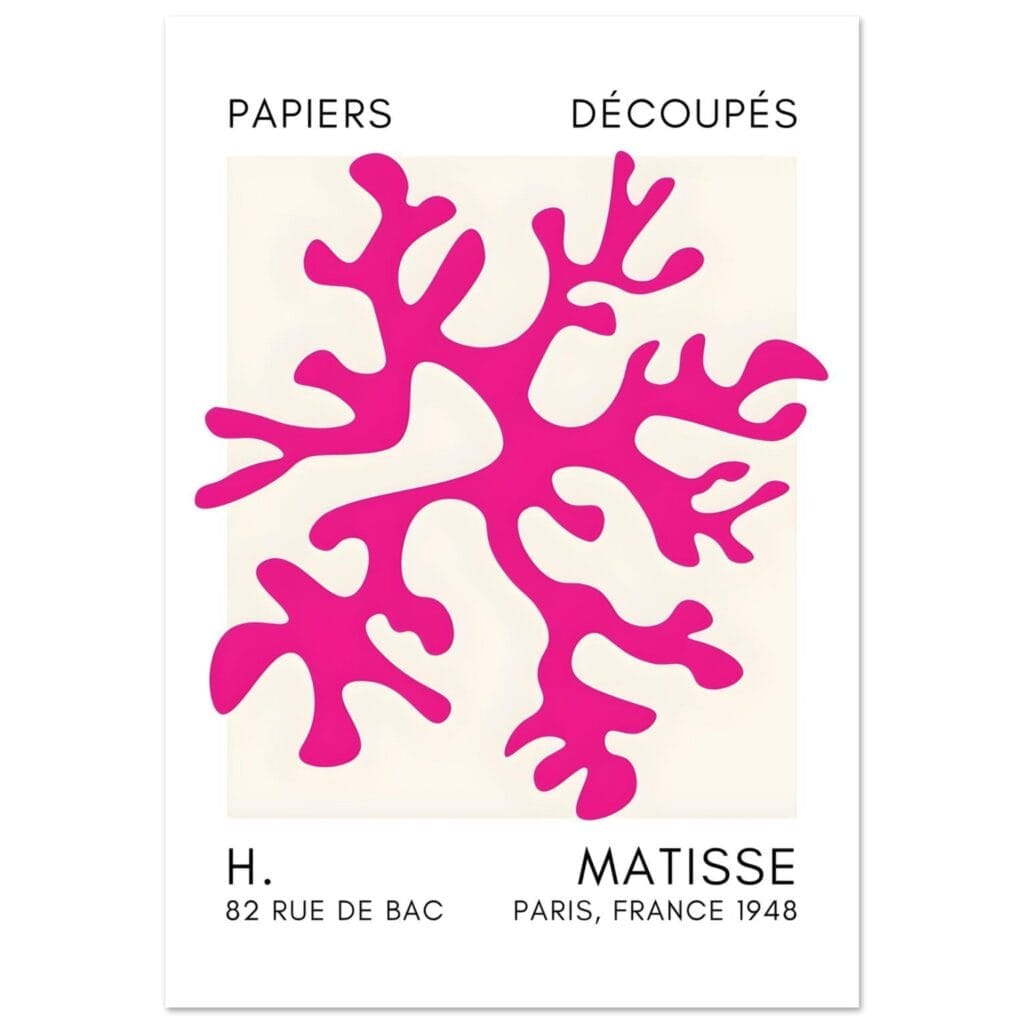 Matisse – Dreamy coral flower pink poster