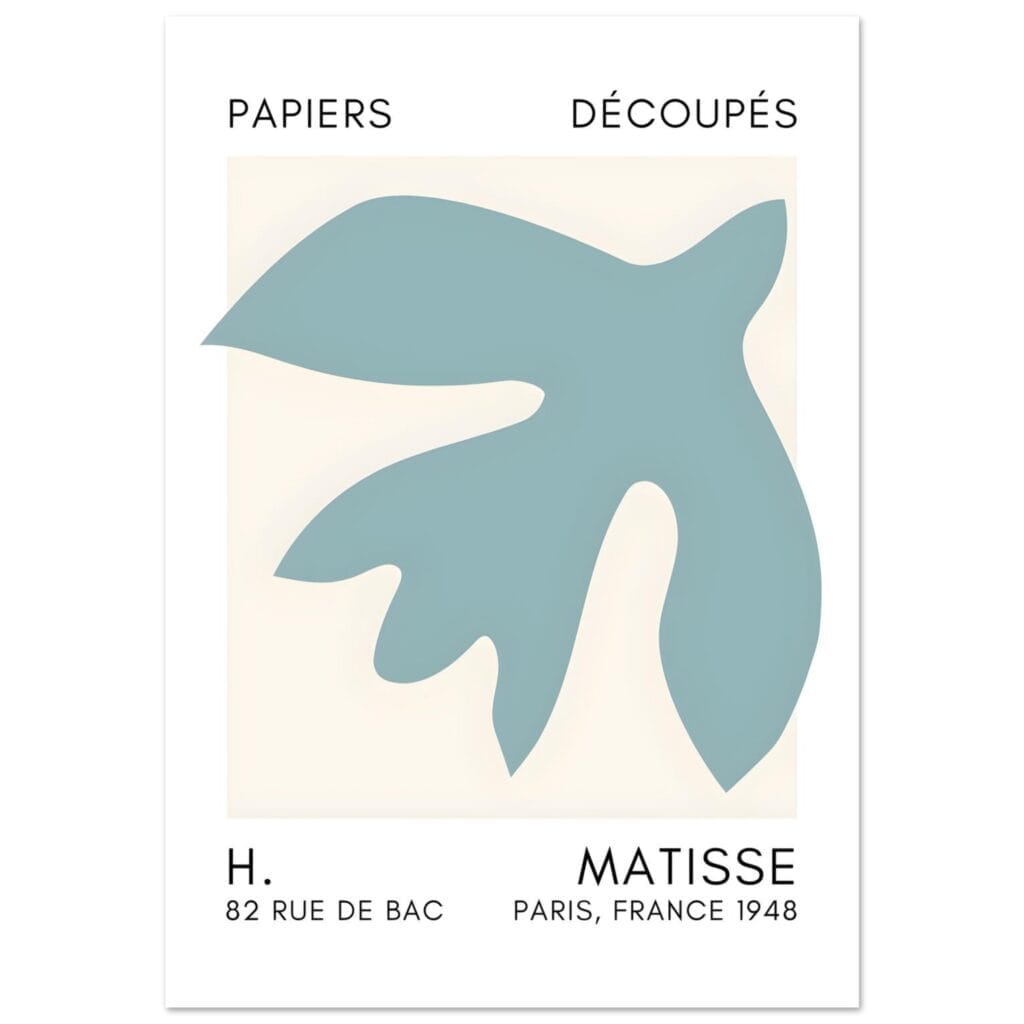 Matisse – Floating forms turquoise poster
