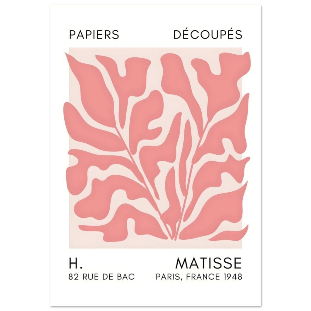 Matisse – Seabed shapes taupe poster