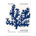 Matisse – Aqua bloom navy blue II poster