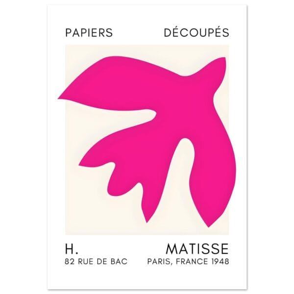 Matisse – Floating forms pink poster